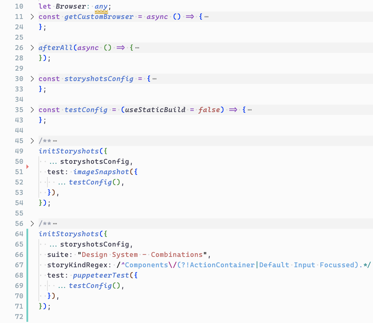 Inside my test file